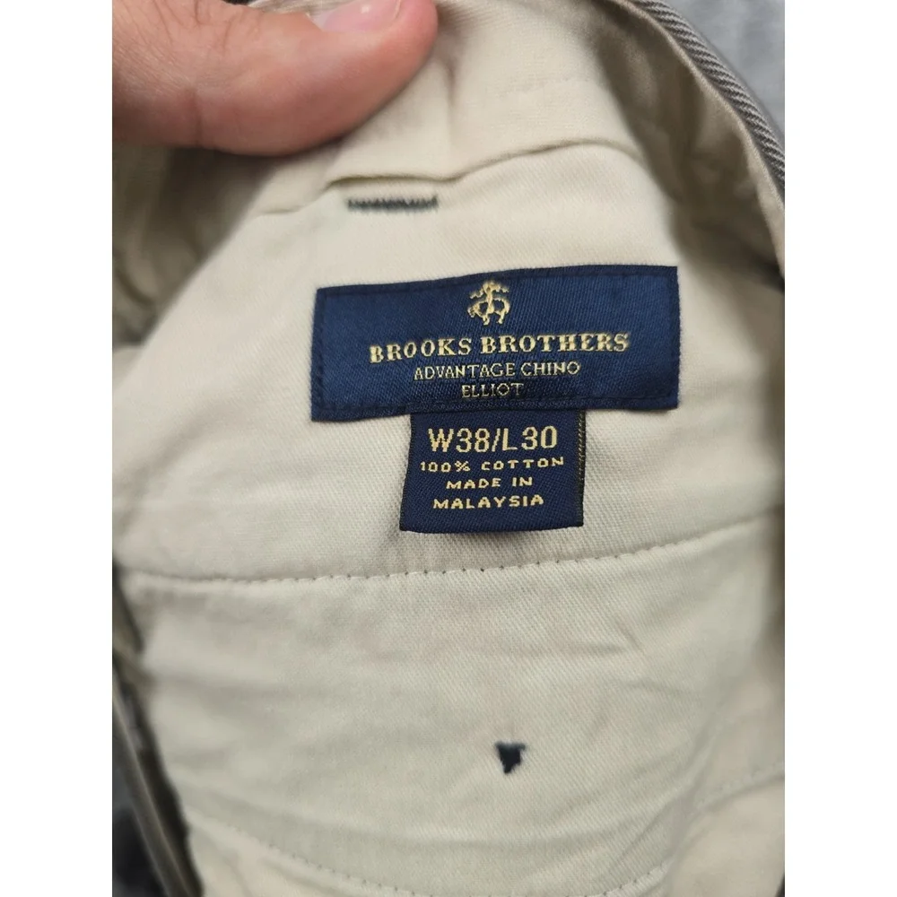 Brooks Brothers Advantage Chino Pants Mens 38x30 Brown Elliot Khaki‎ NWT